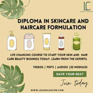 Diploma In Organic Skincare And Haircare Formulation Course