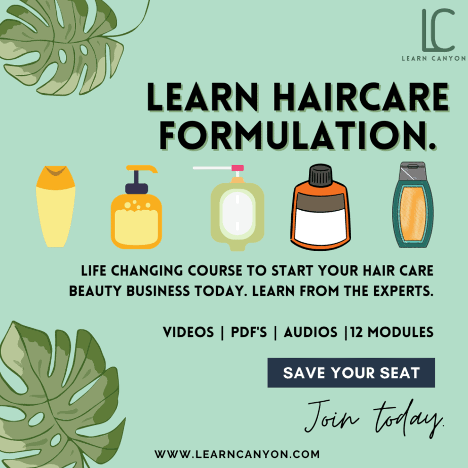 Certificate In Organic Haircare Formulation Course