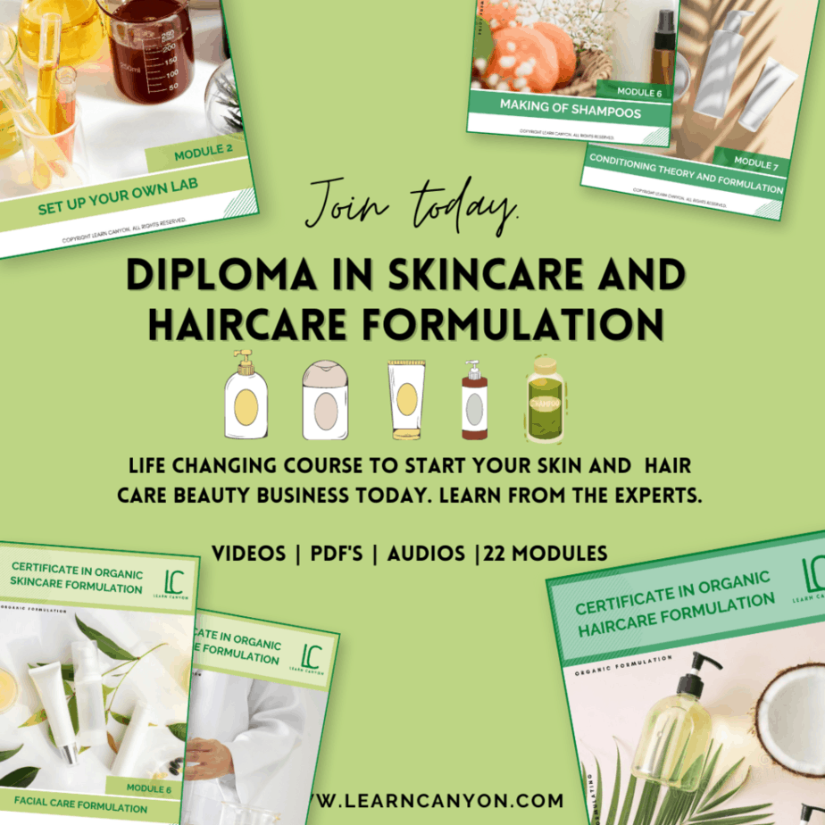 Diploma in Skincare & Haircare formulation
