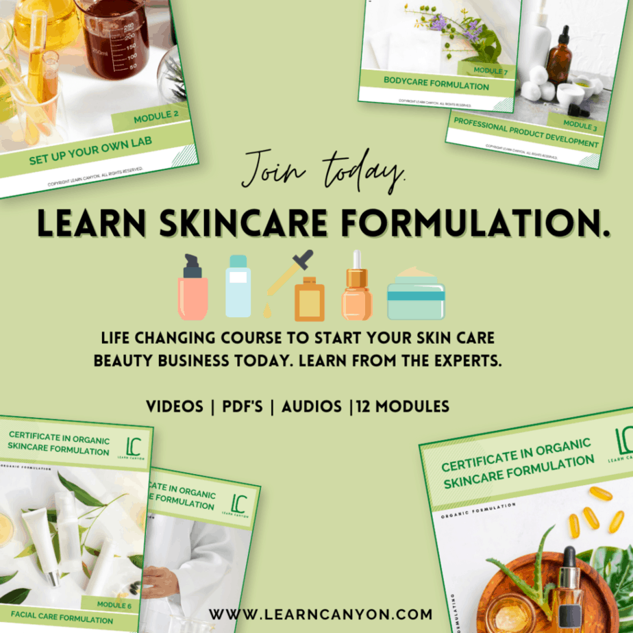 skincare formulation course