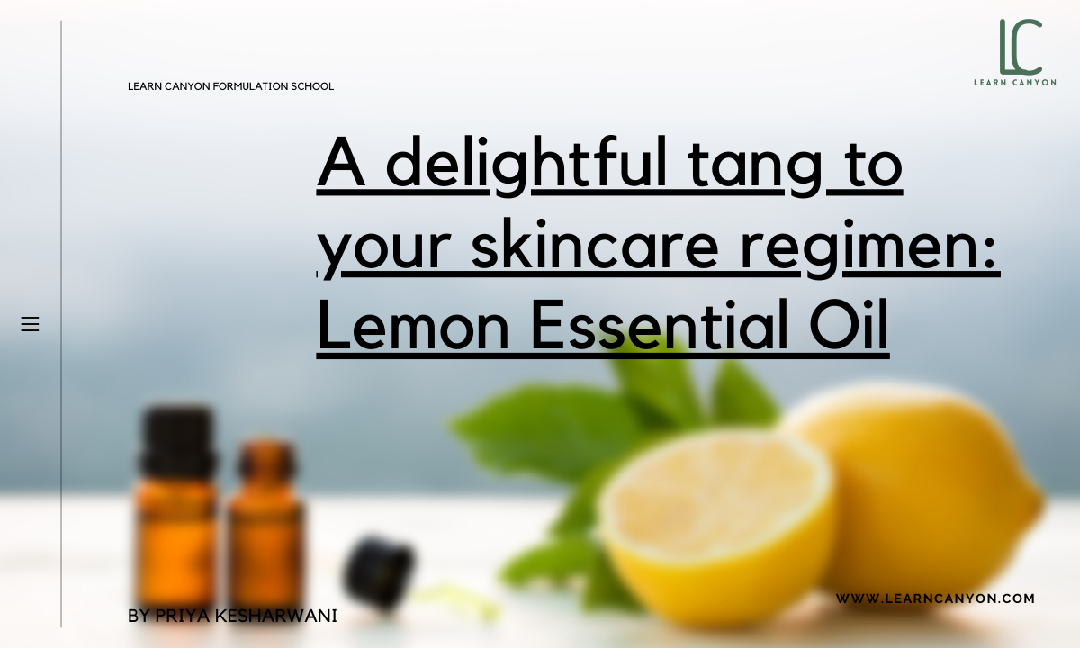 Lemon (Citrus Limon) Peel Essential Oil