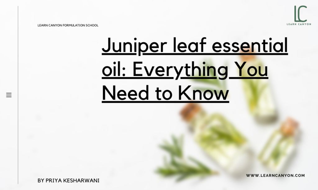 Juniper (Juniperus Recurva) Leaf Essential Oil