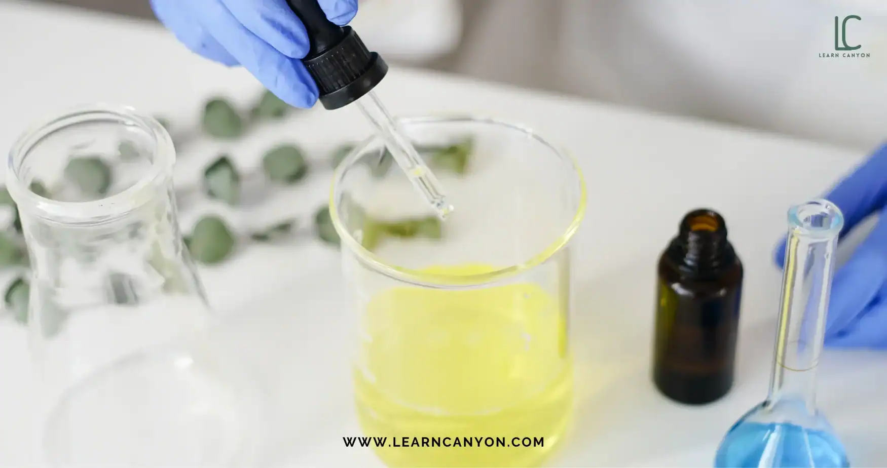 Organic botanical radiance serum formulation — professional skincare lab