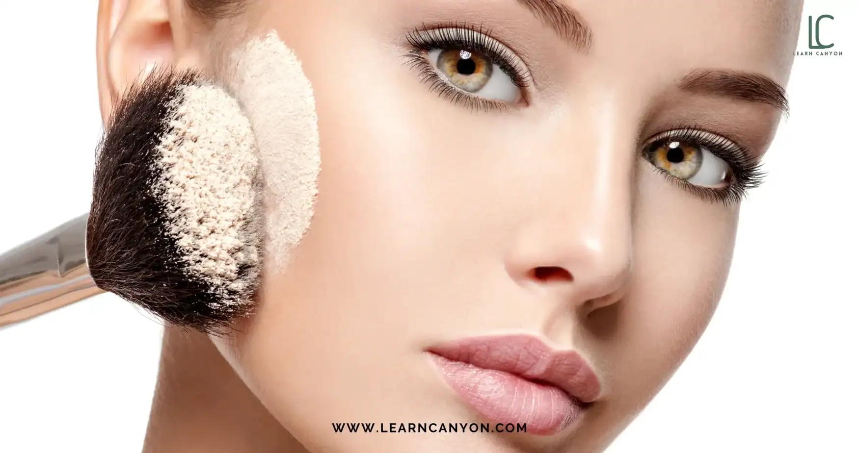 Highlighter and shimmer powder formulation with mica particles and pigment dispersion